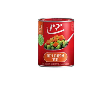 יכין | אפונת גינה וגזר, אפונה גינה וגזר יכין 550 גרם
100% רכיבים טבעיים