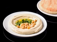 צלחת חומוס גרגירים - טבעוני צלחת חומוס גרגירים - טבעוני קינג ג'ורג' חולון