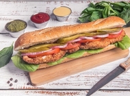 שניצל פסטו בבגט גדול שניצל פסטו בבגט גדול שניצליין באר שבע