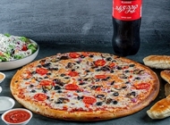 עסקית פיצה ענקית XXL + פסטה+ 4 לחם שום + שתיה גדולה סיציליאנו רחובות