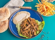 שווארמה טבעונית שווארמה טבעונית בית הפנקייק TLV נמל תל אביב