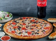 עסקית פיצה ענקית XXL + סלט ענק + 4 לחם שום + שתיה גדולה סיציליאנו רחובות