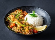 Salmon stir-fry Salmon stir-fry Atza Romema Jerusalem
