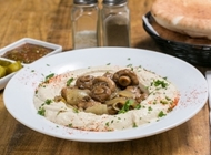 חומוס פטריות חומוס פטריות בית הפנקייק המקורי גבעת שמואל