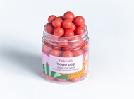 Yogo pops פצפוצי אורז שוקולד לבן, יוגורט ותות Yogo pops פצפוצי אורז שוקולד לבן, יוגורט ותות גולדה מעלה אדומים - כשר