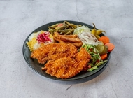 שניצל עוף אמיתי במגש + 2 תוספות שווארמה הסולטן רמת גן