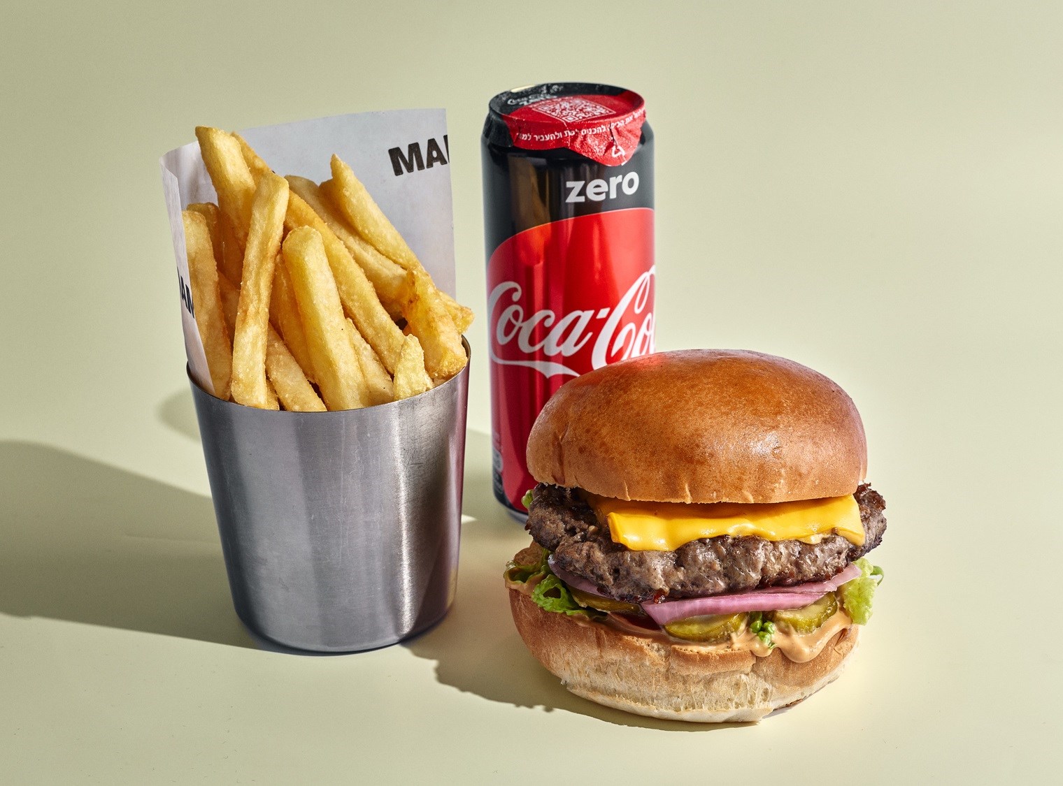 ארוחת Cheese burger מרלן בורגר גבעתיים