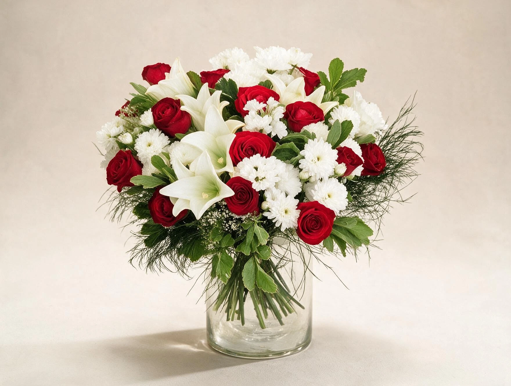 זר פרחים אדום רומנטי HR Flowers פרחים רמת גן