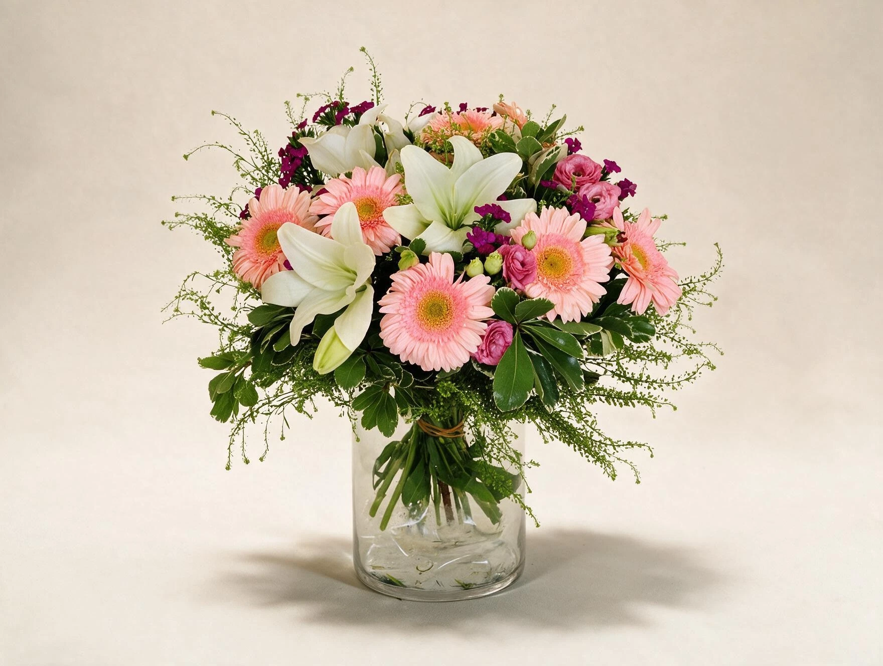 זר פרחים ורוד בייבי HR Flowers פרחים רמת גן