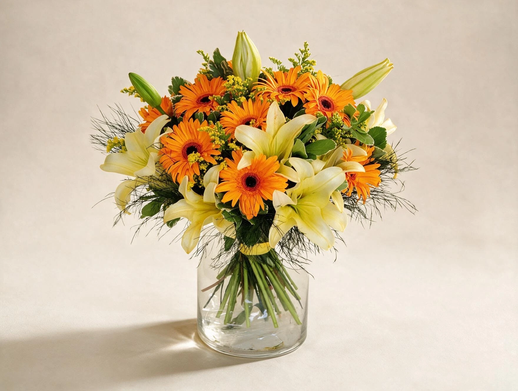 זר פרחים זריחה כתומה HR Flowers פרחים רמת גן