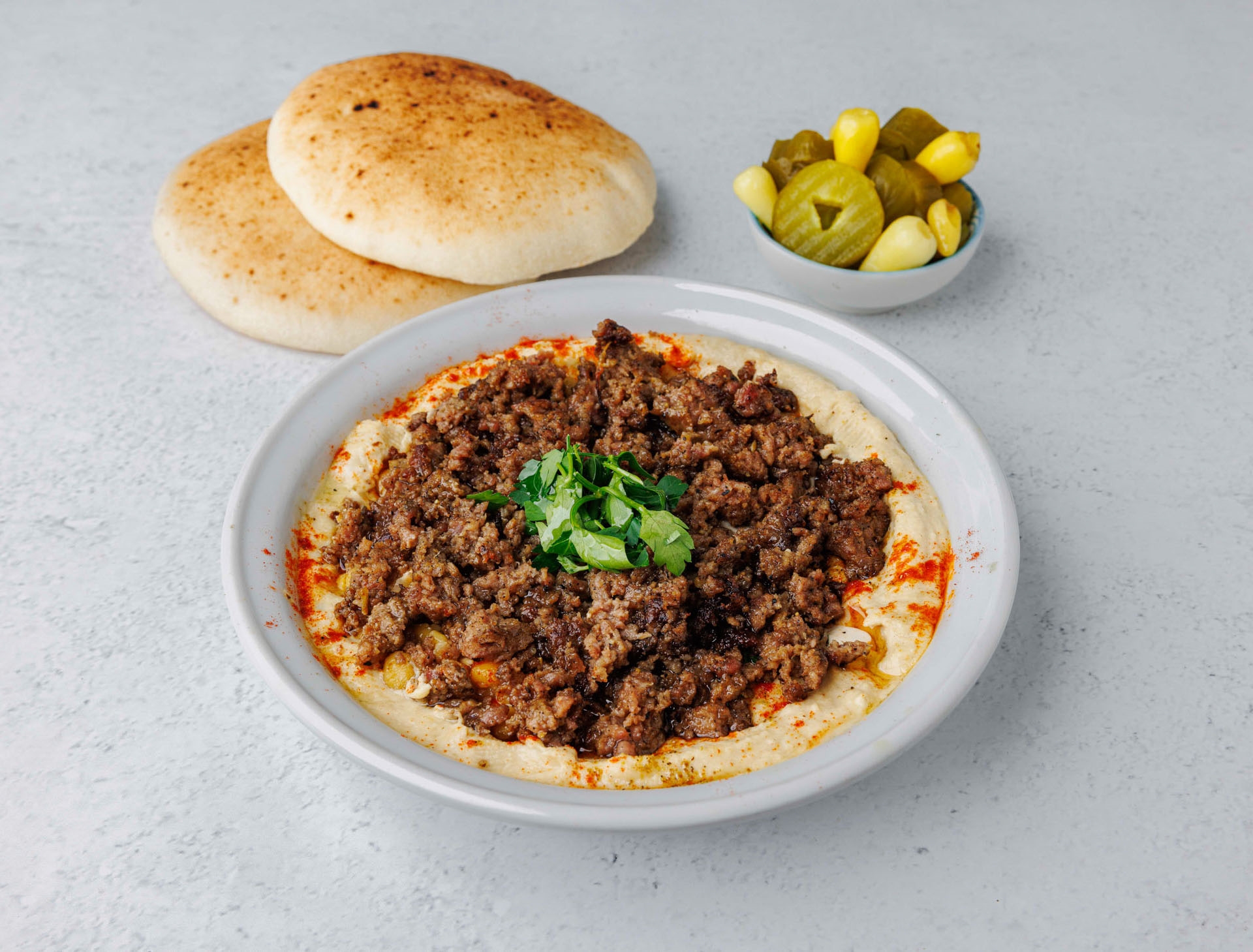 חומוס בשר אגדה של קבב תל אביב