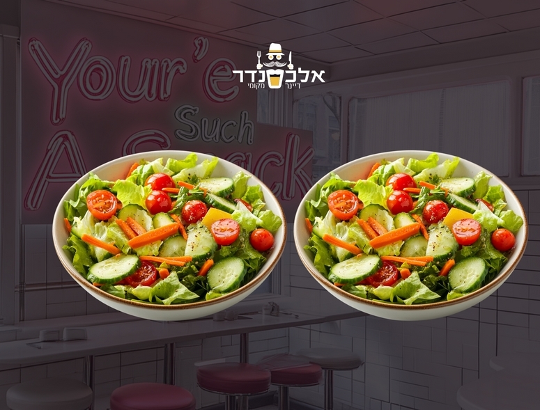סלט כפרי גדול אלכסנדר דיינר מקומי נהריה