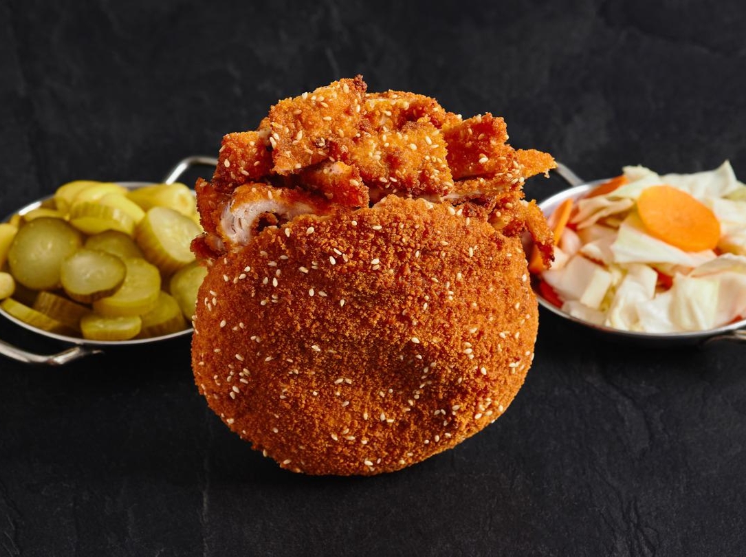 פיתה קריספית עם שניצל השניצל של ספגטי אשקלון