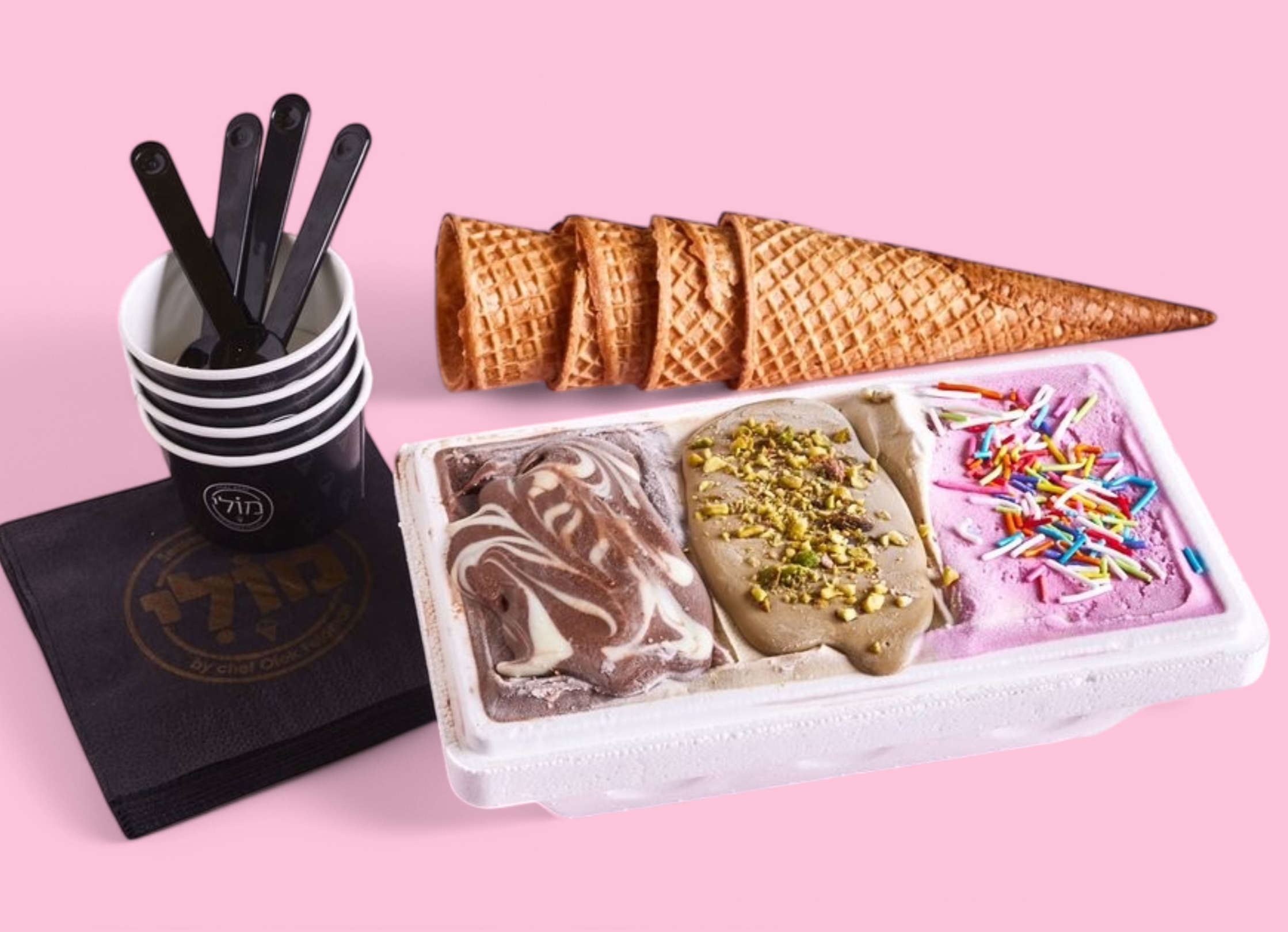 גלידה🍦 – ½ קילו גלידריית מולי גן יבנה