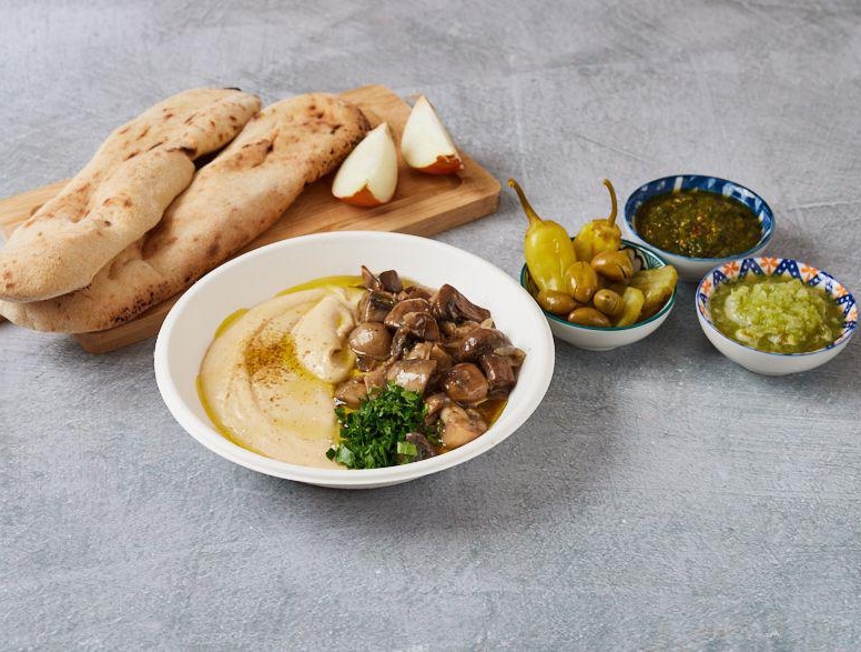 חומוס פטריות טריות חומוס נרי קרית אונו