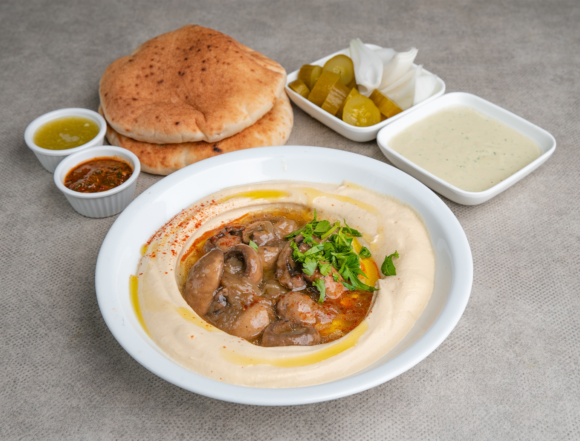 עסקית חומוס פטריות חומוס בהדונס רחובות