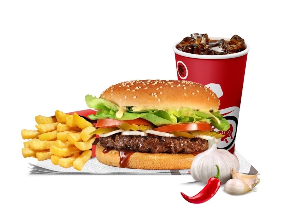 ארוחת ראנץ׳ מיונז שום חריף בורגראנץ' עזריאלי חיפה