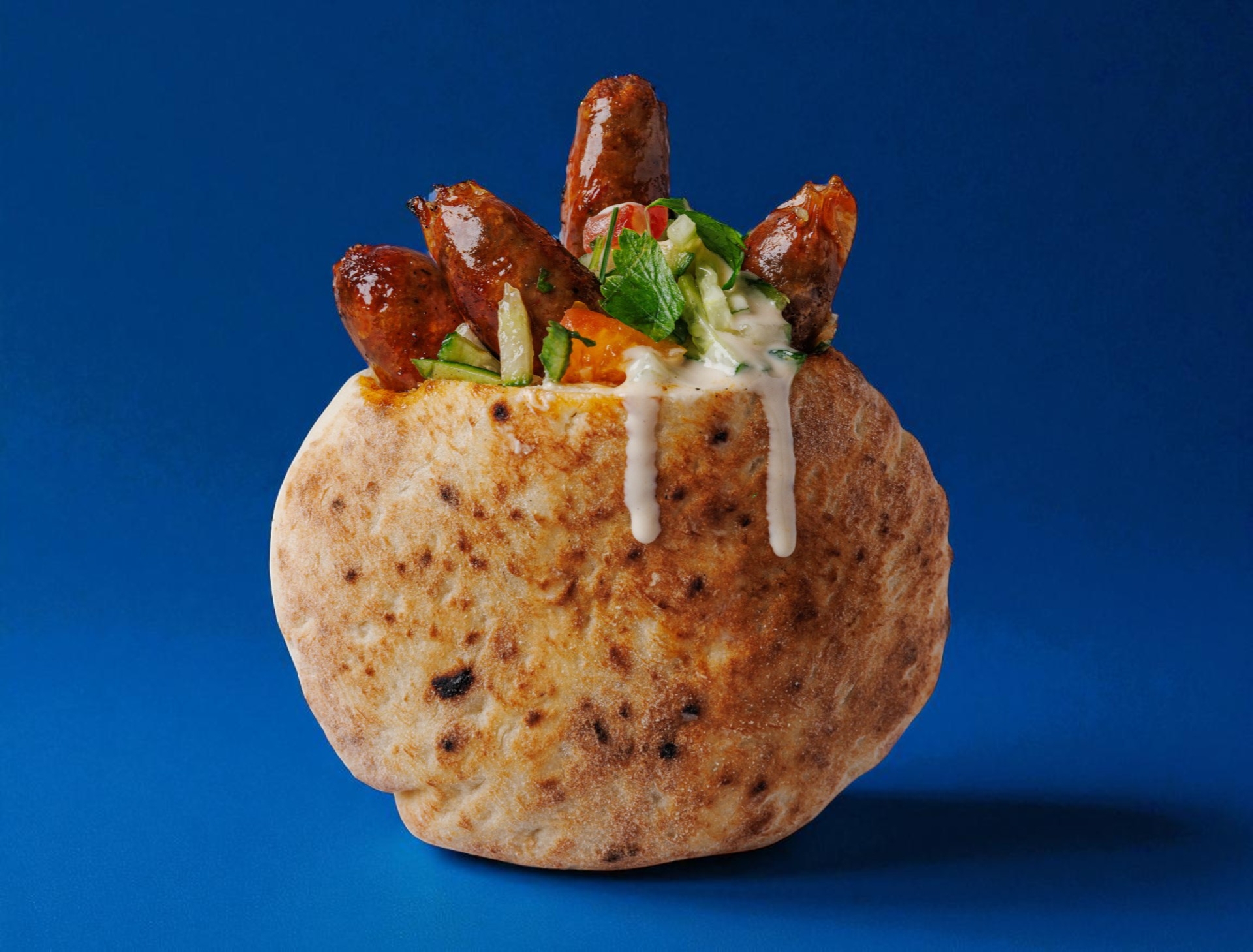 ‫נקניקיות מרגז 🌶 שיפודי סביח מנווה דוד חיפה