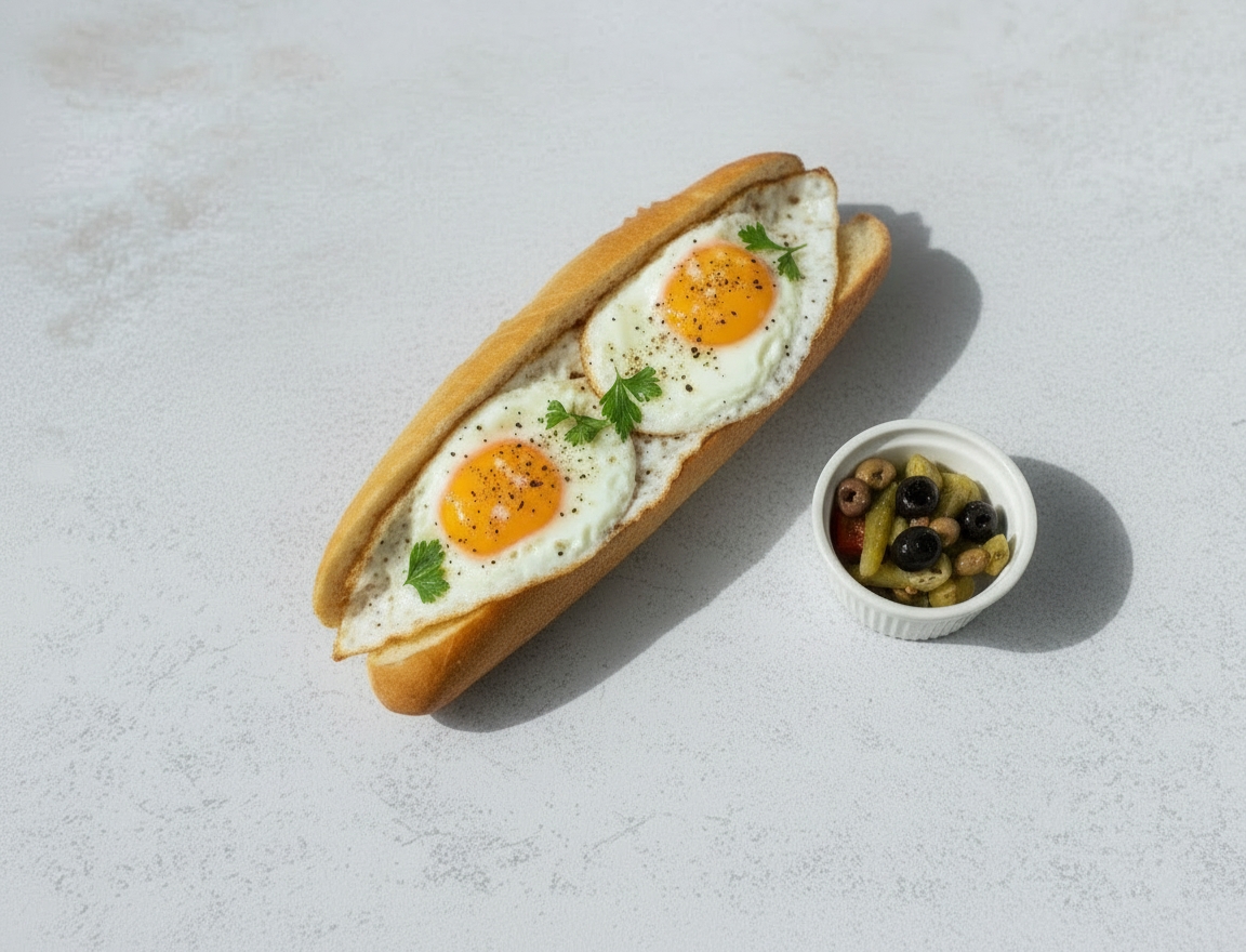חביתת עין הבאגט של אורי באר שבע
