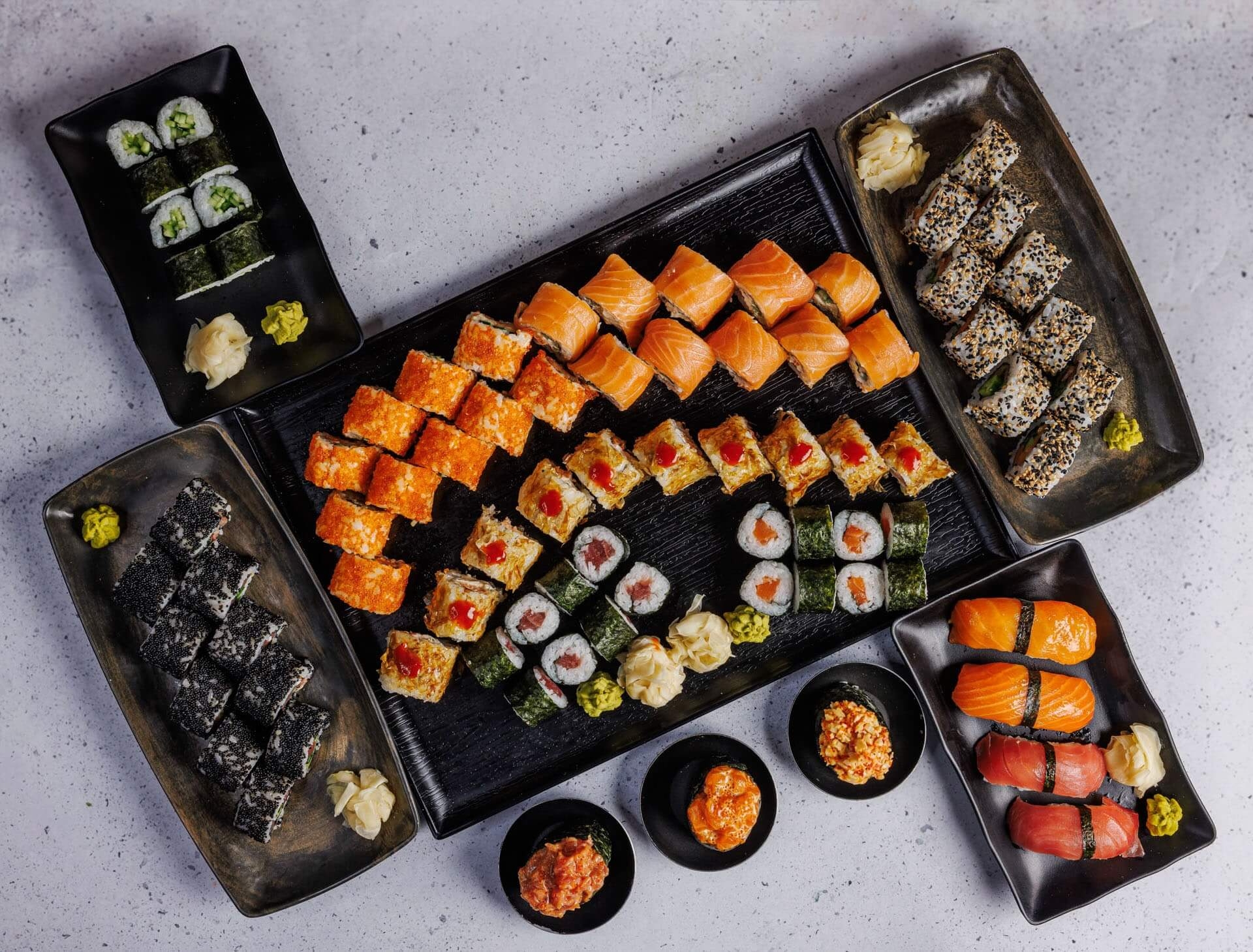 🍱 מגש קאידו גדול | 80 יחידות Kaido Sushi קאידו סושי רמת גן