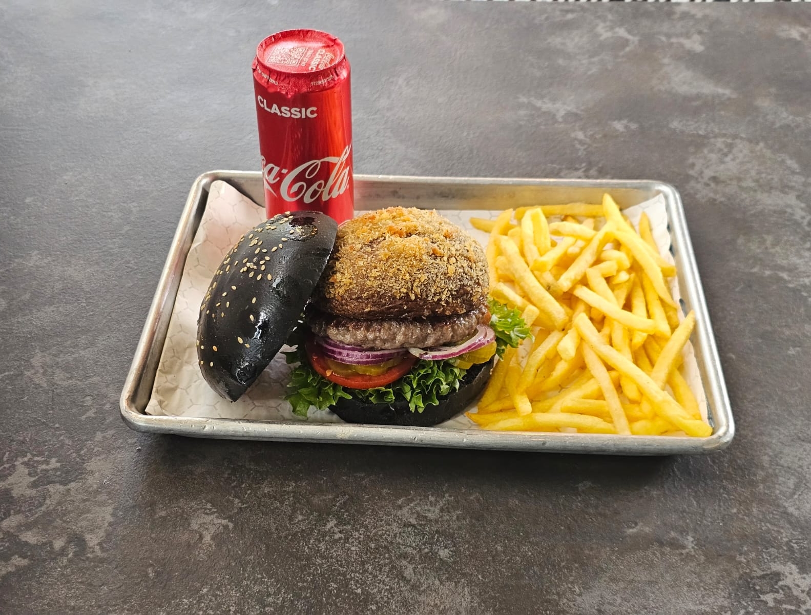 PORTOBELLO CRUNCH COMBO Vivid Burger ויויד בורגר ירושלים