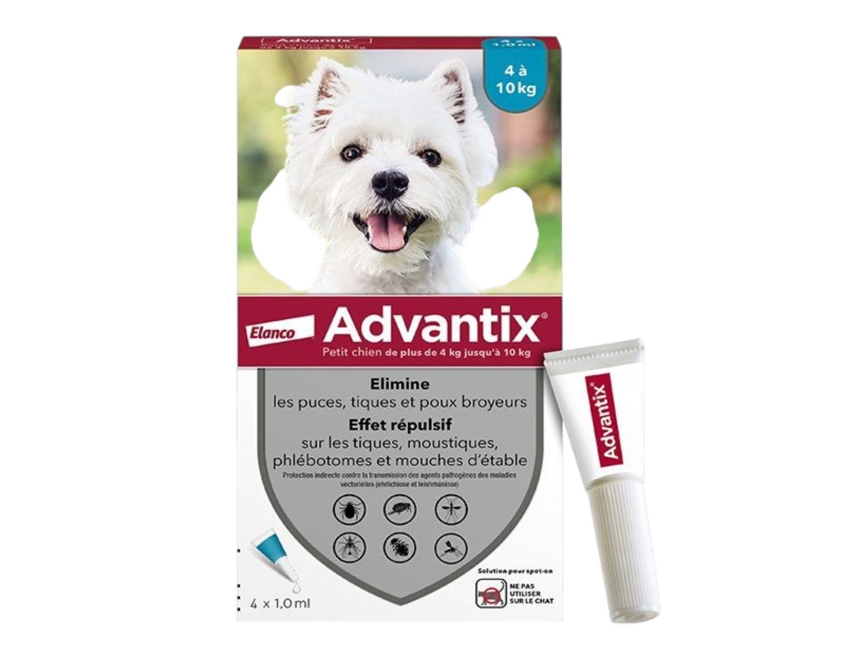 Advantix – אדוונטיקס אמפולה בודדת לכלבים קטנים במשקל 4 עד 10 ק"ג דוגס סטייט רמת גן