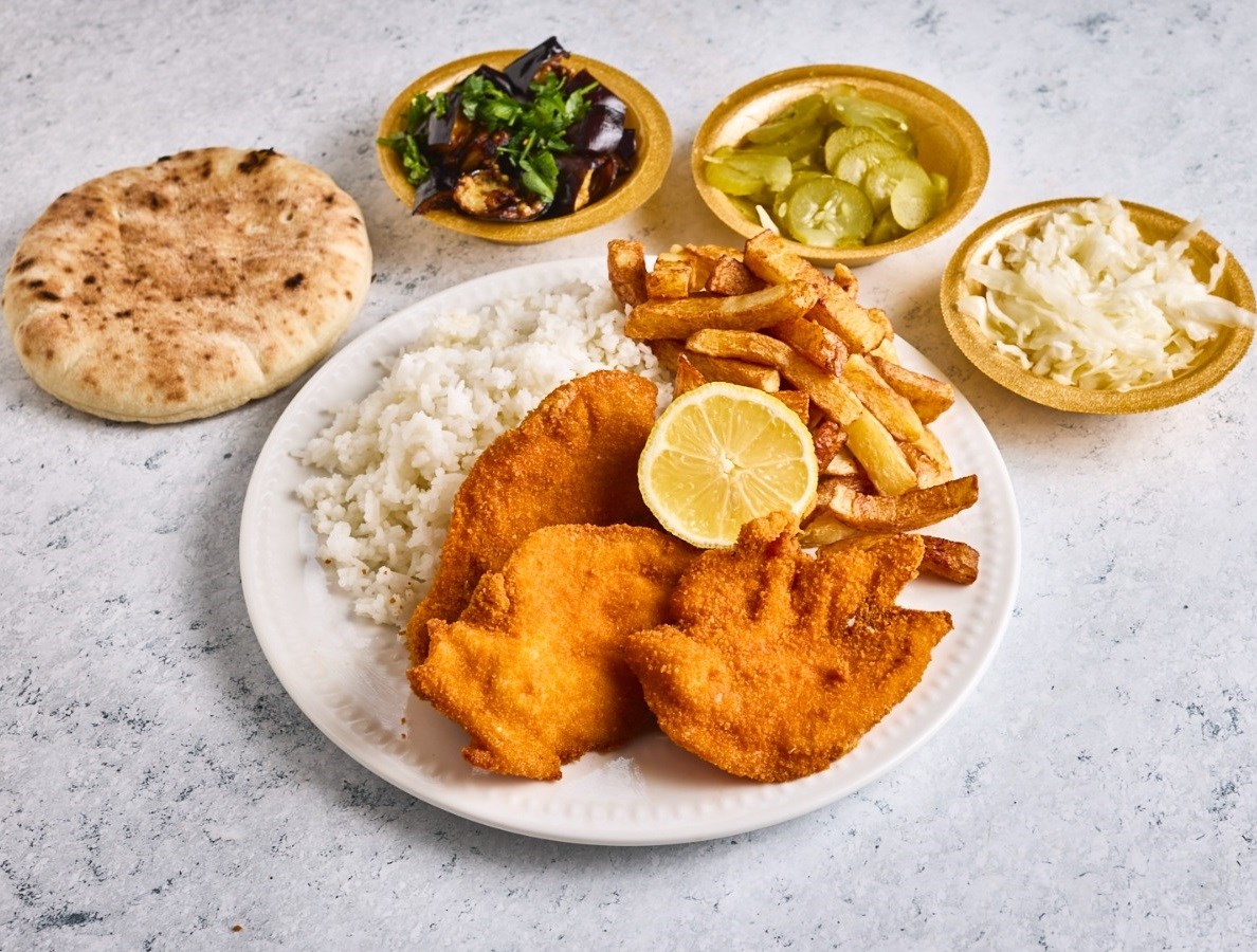שניצל בצלחת טובי'ס בשרים כפר סבא