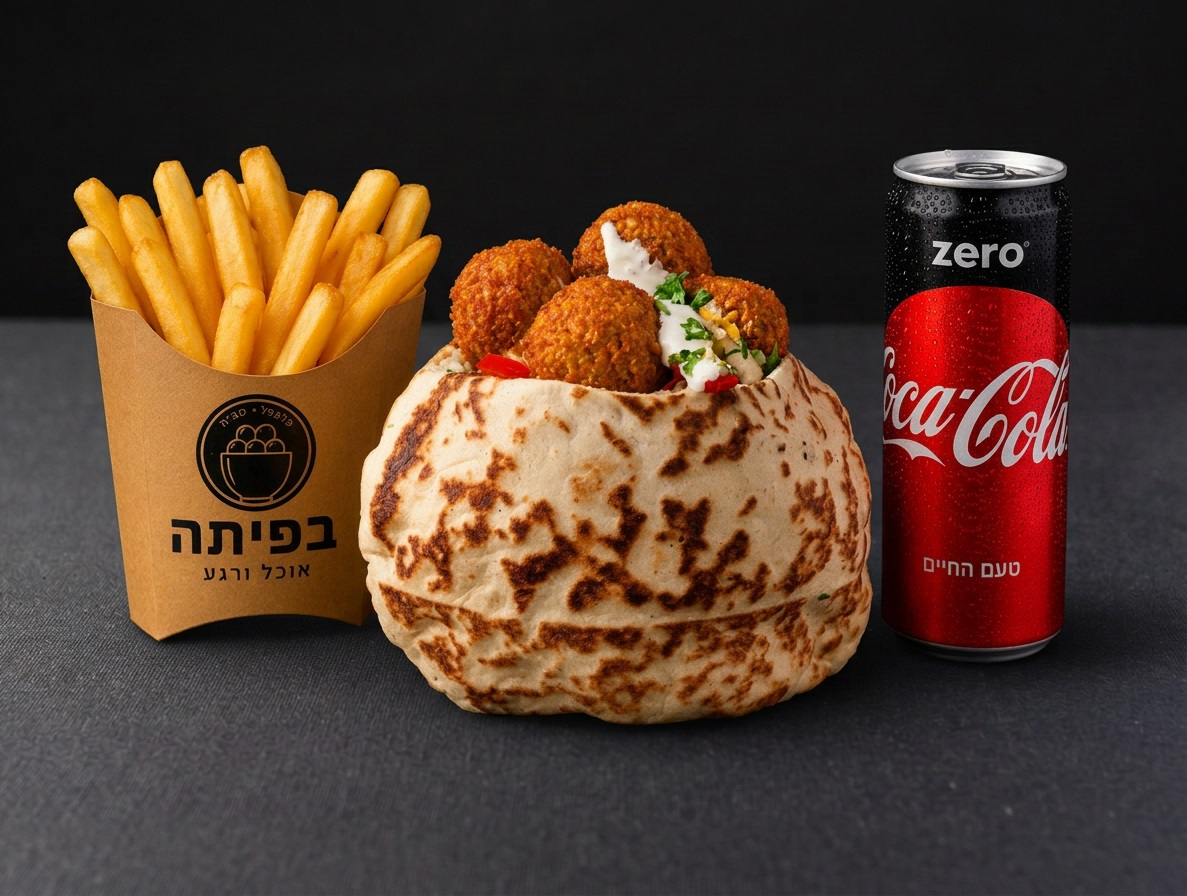 ארוחת פלאפל בפיתה בפיתה אוכל ורגש טירת הכרמל