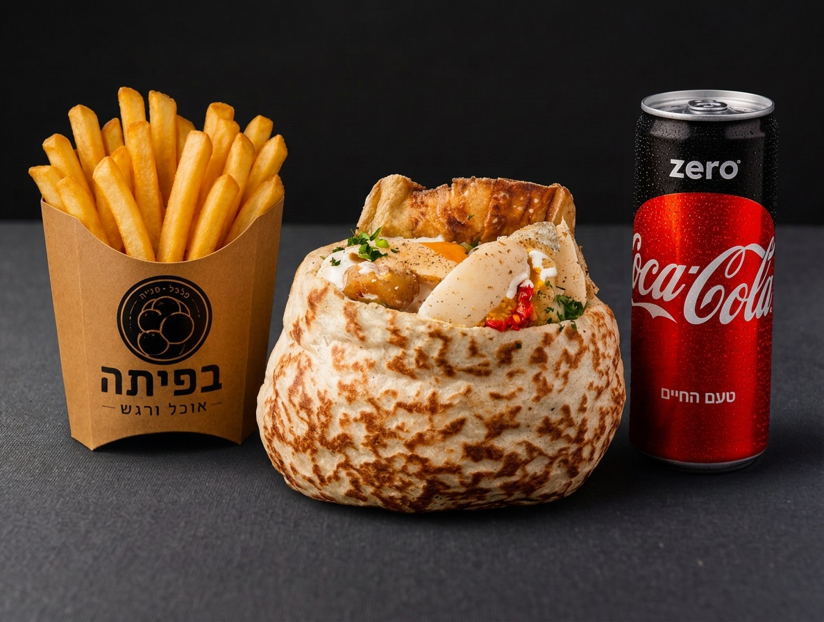 ארוחת סביח מסורתי בפיתה אוכל ורגש טירת הכרמל