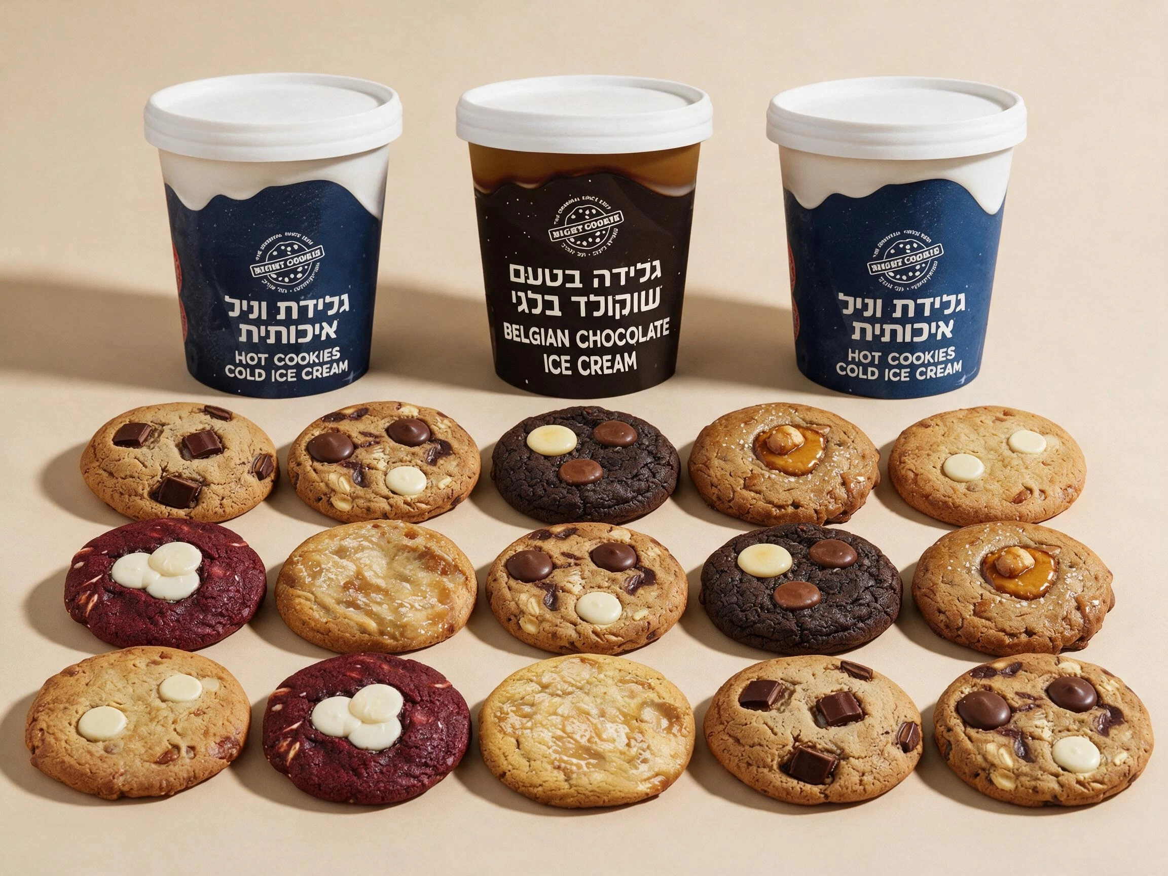מארז 15 עוגיות + 3 גלידות Night Cookie 🍪 נייט קוקי | חיפה